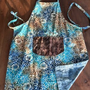 Adult apron batik brown pocket